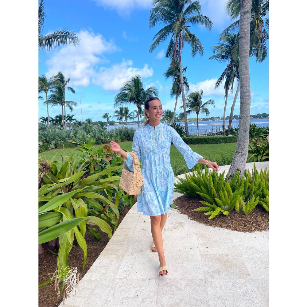 Sheridan French Caty Dress in the Whimsical Island Sky print Sz XS - Picture 2 of 9